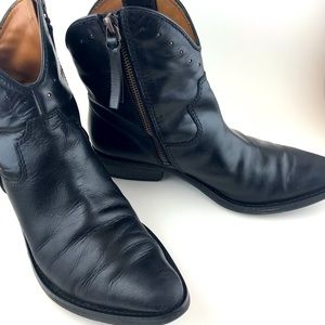 Nine West Vintage America Collection Black Shortie Western Boots Booties